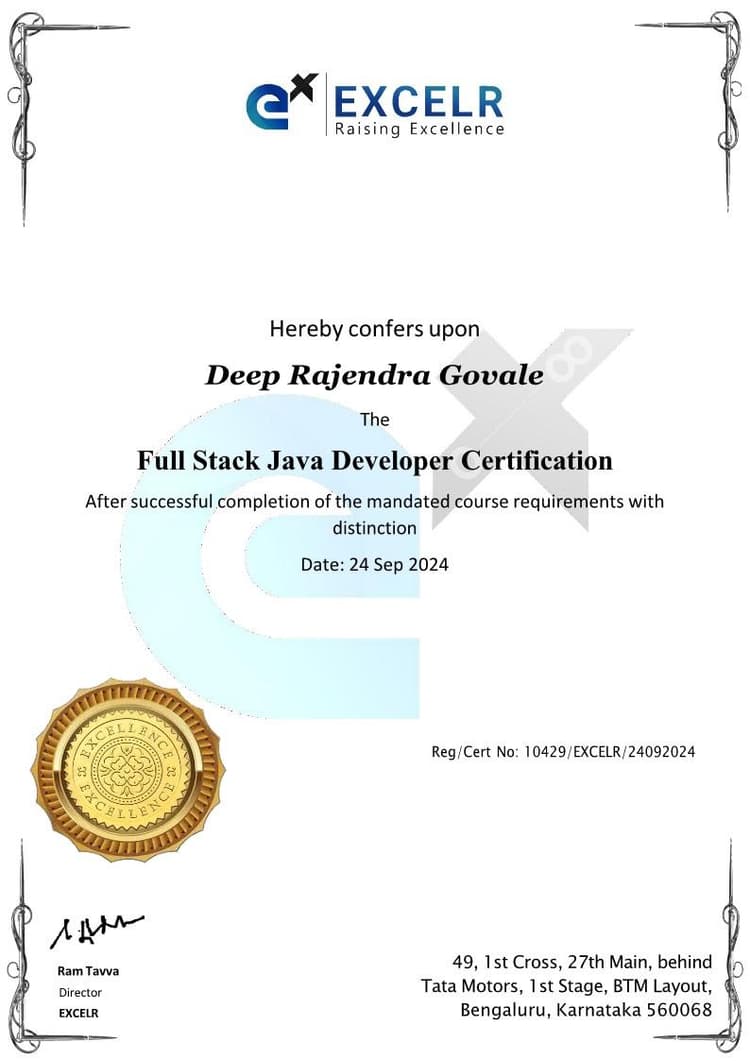 Front-End Web Development Certification