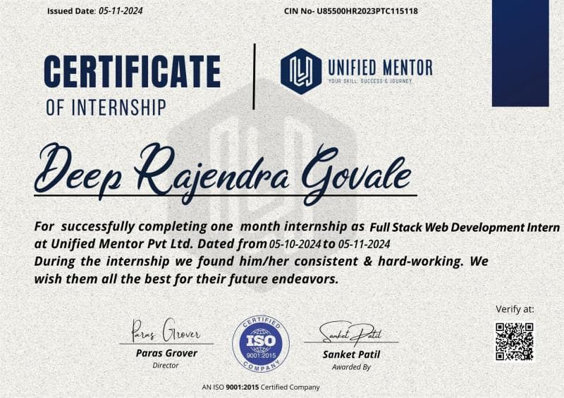 Full Stack Development Certification